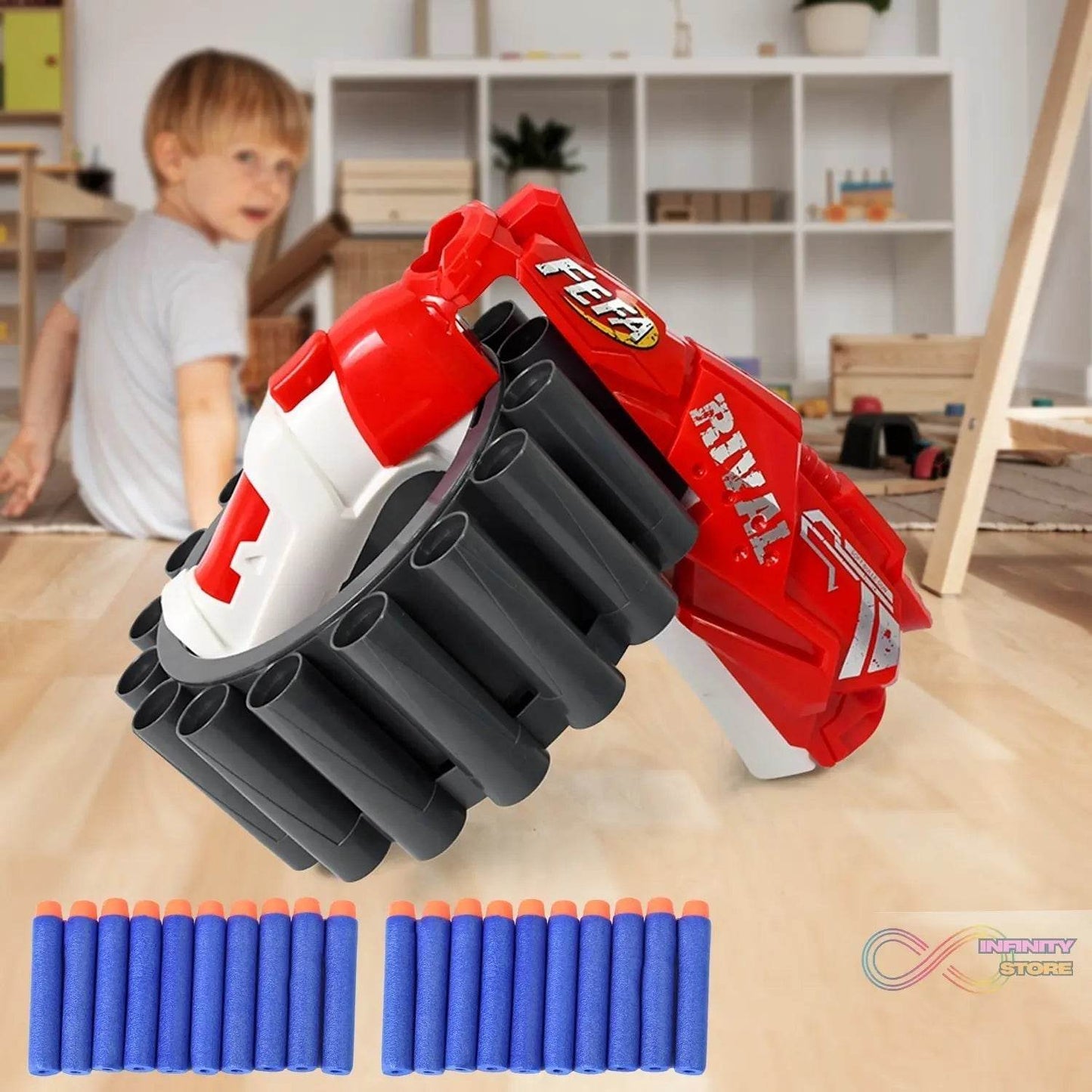 Amazing Toy Gun, Gun for Children, 20 Soft Bullets (1 Set) - infinityexculsivestore.com