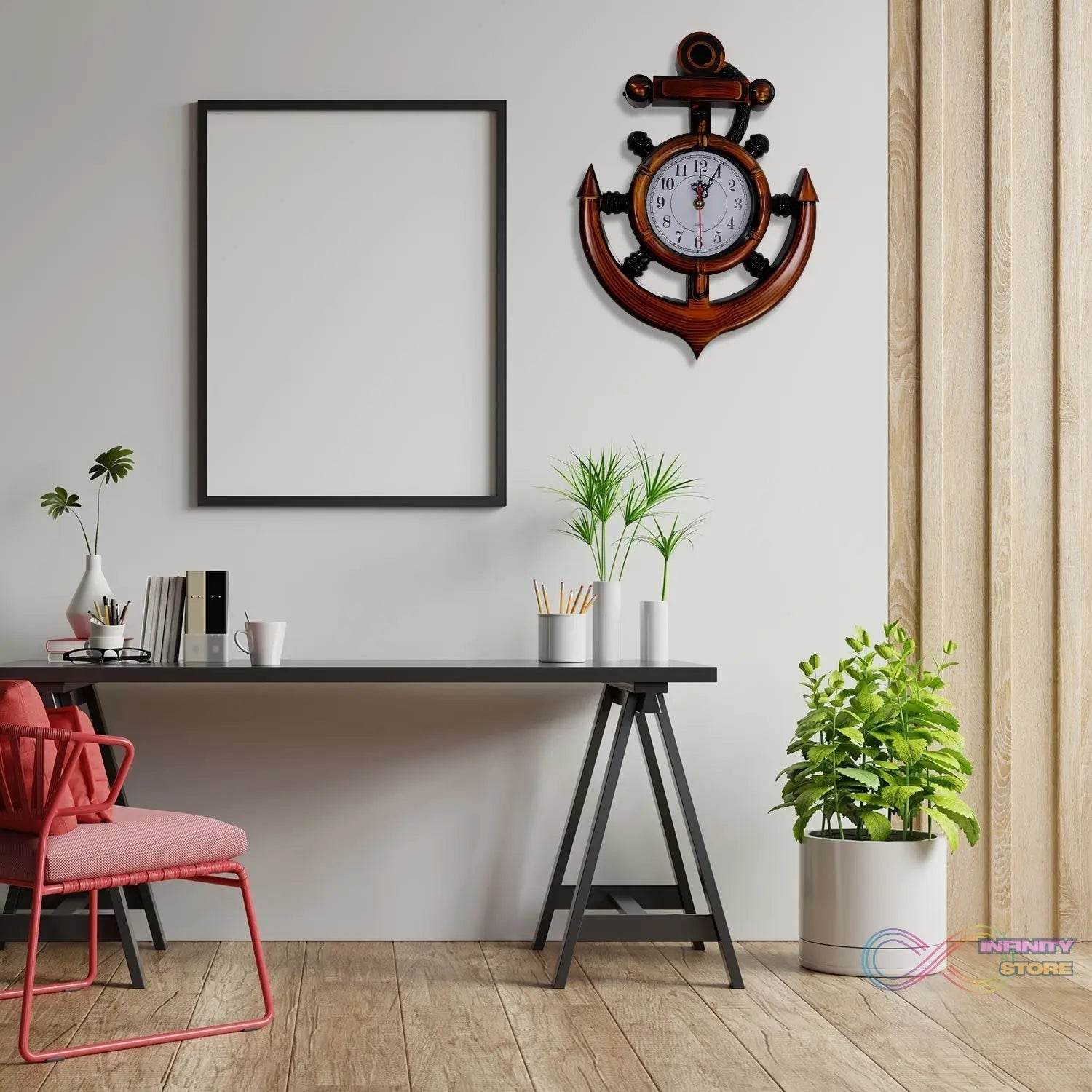 Anchor Wall Clock for Home - infinityexculsivestore.com