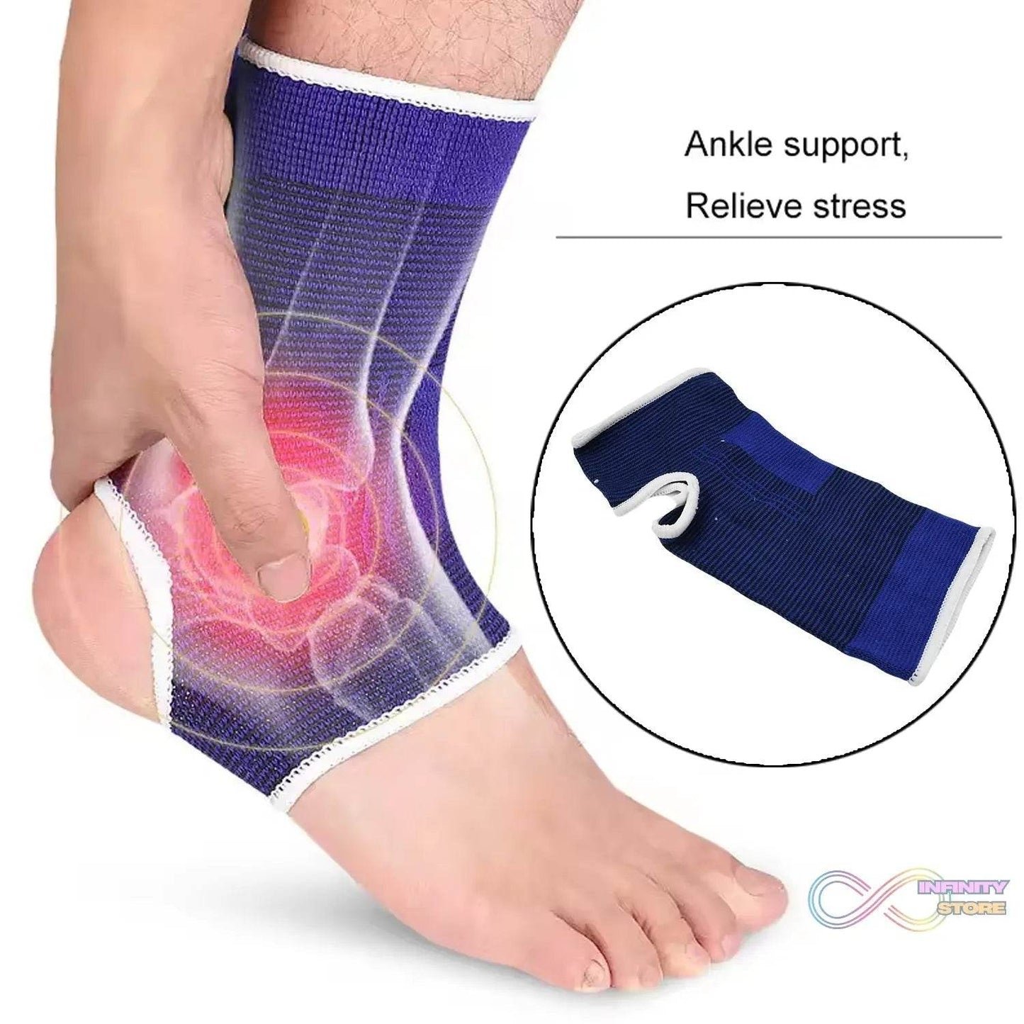 Ankle Support Brace Cap Wrap Pad (1 Pair / With Card Packing) - infinityexculsivestore.com