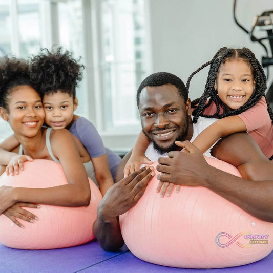 Anti Burst 65 cm Exercise Ball with Inflation Pump, Non-Slip Gym Ball, for Yoga, Pilates, Core Training Exercises at Home and Gym- Suitable for Men and Women - infinityexculsivestore.com