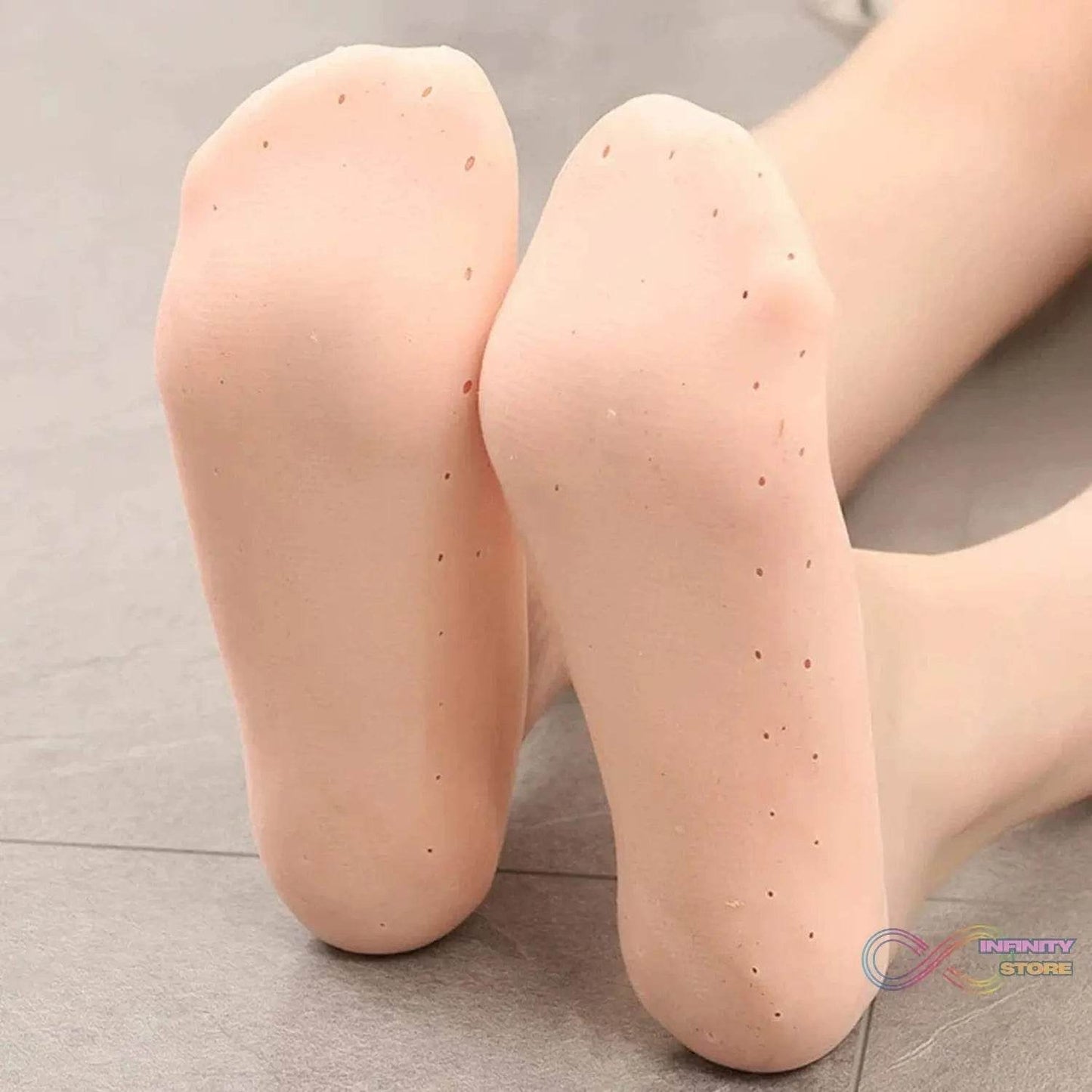 Anti-Crack Full Length Silicone Foot Protector Moisturizing Socks (1 Pair / Mix Size) - infinityexculsivestore.com