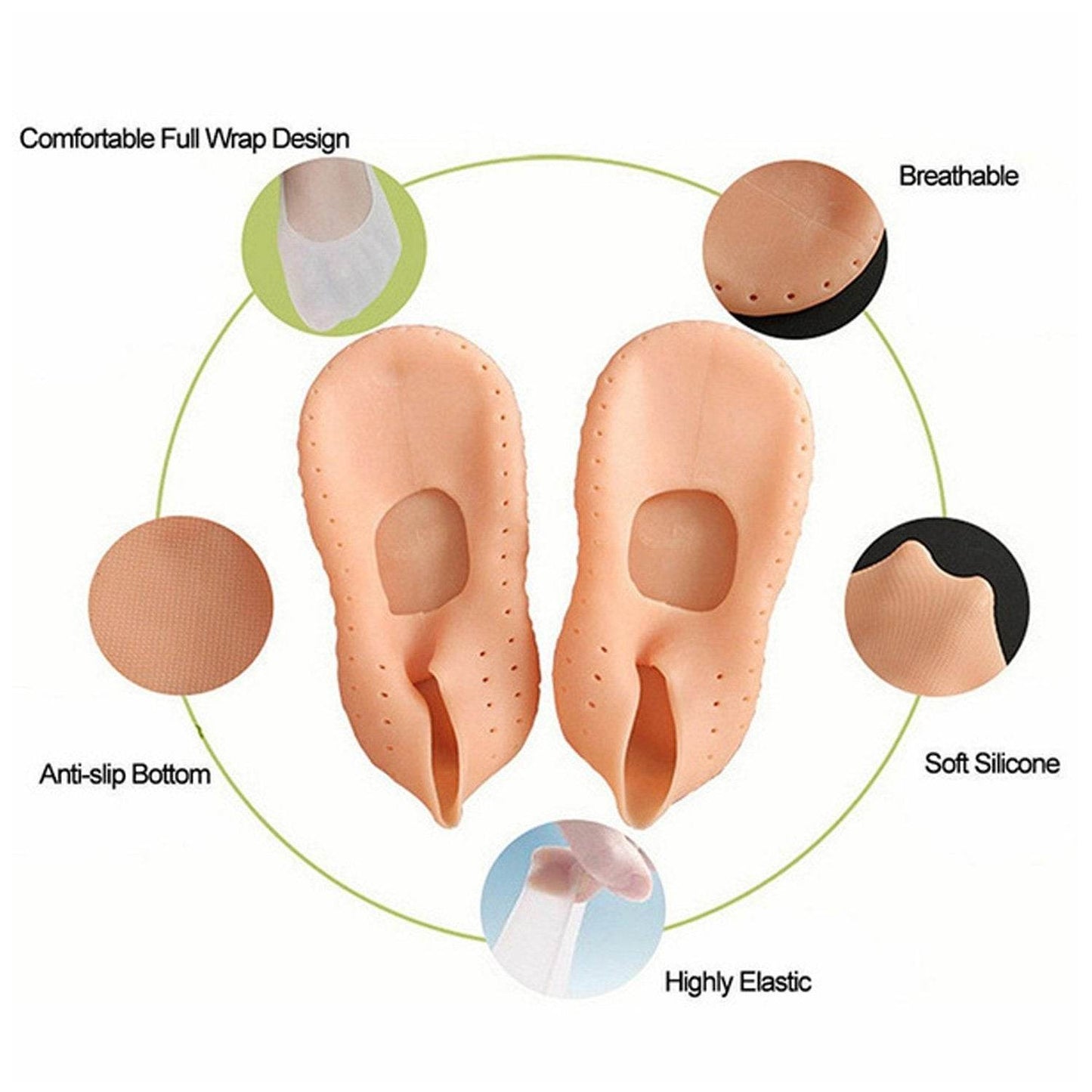 Anti Crack silicone Gel Foot Protector Moisturising Socks - infinityexculsivestore.com