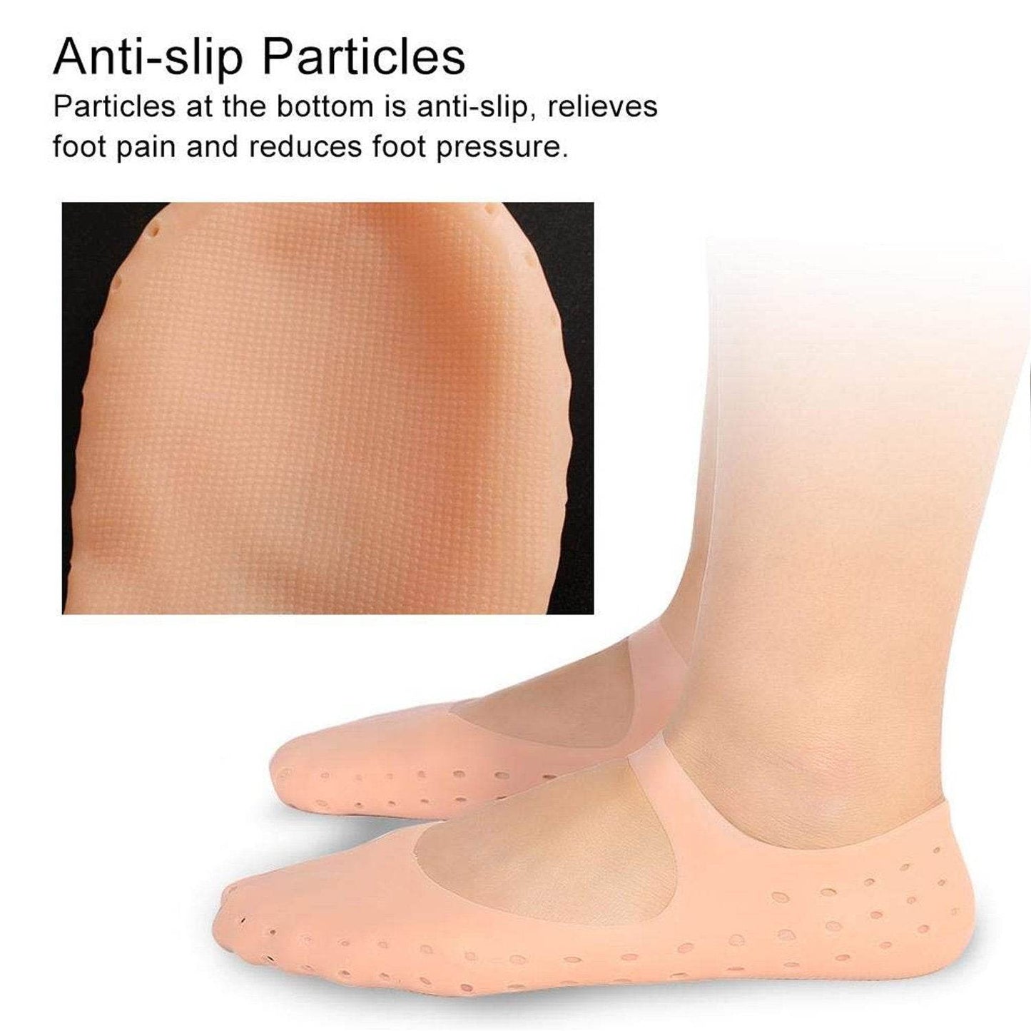 Anti Crack silicone Gel Foot Protector Moisturising Socks - infinityexculsivestore.com