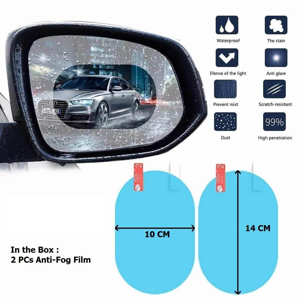 Anti Fog Anti Scratch Interior Rearview Car Mirror Film Waterproof HD Clear Protective Sticker Film for Safe Driving, Car Mirrors, Side Windows - infinityexculsivestore.com