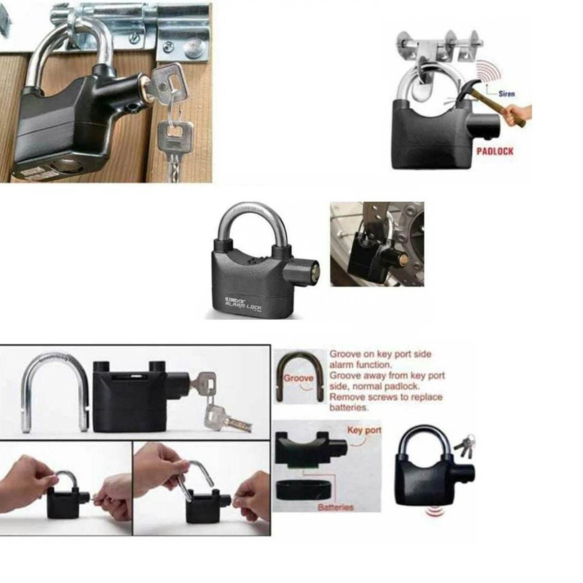 Anti Theft Security Pad Lock with Smart Alarm - infinityexculsivestore.com