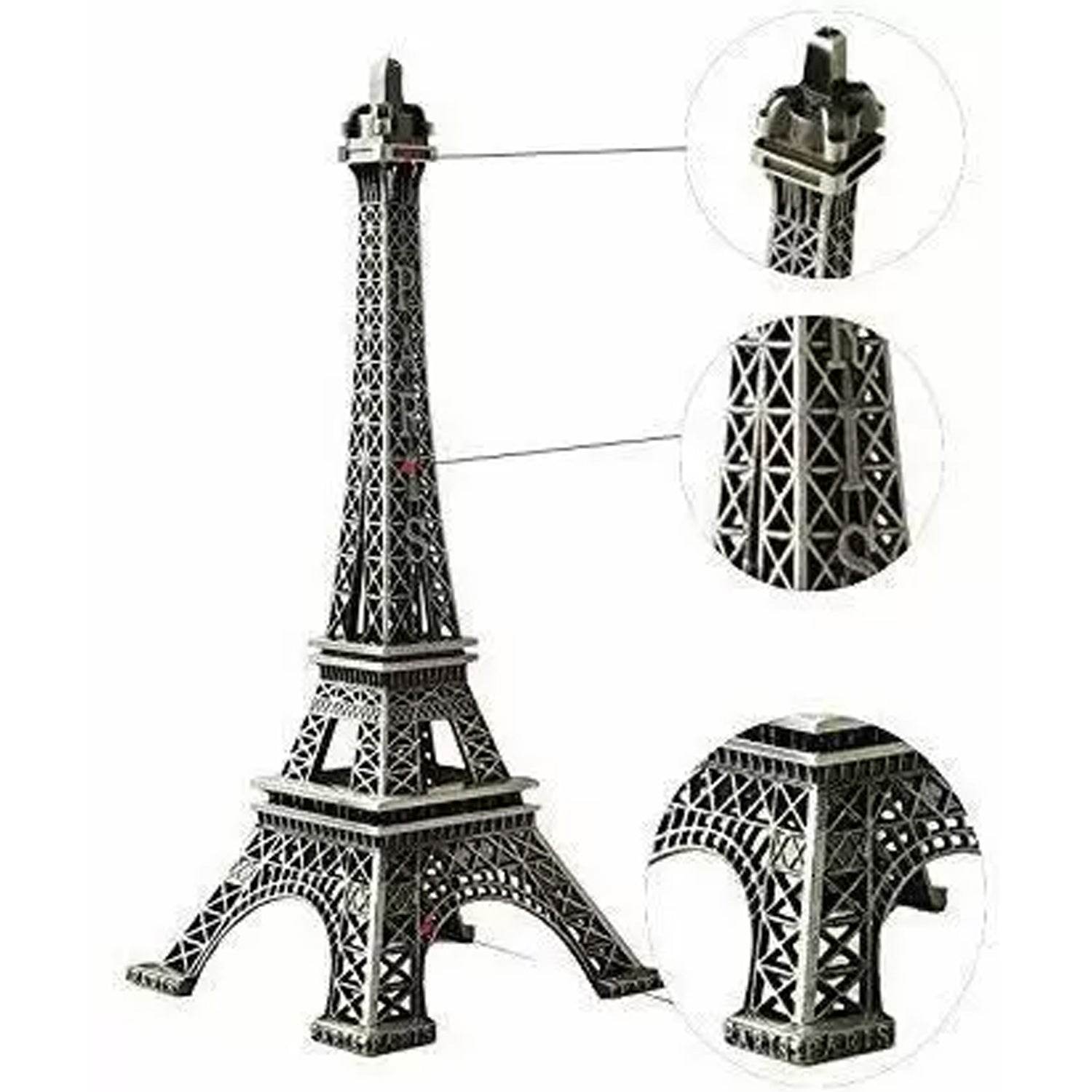 Antique Finish 3D Metal Paris Eiffel Tower Metal Craft Famous Landmark Building Metal Statue, Cabinet, Office, Gifts Decorative Showpiece. - infinityexculsivestore.com