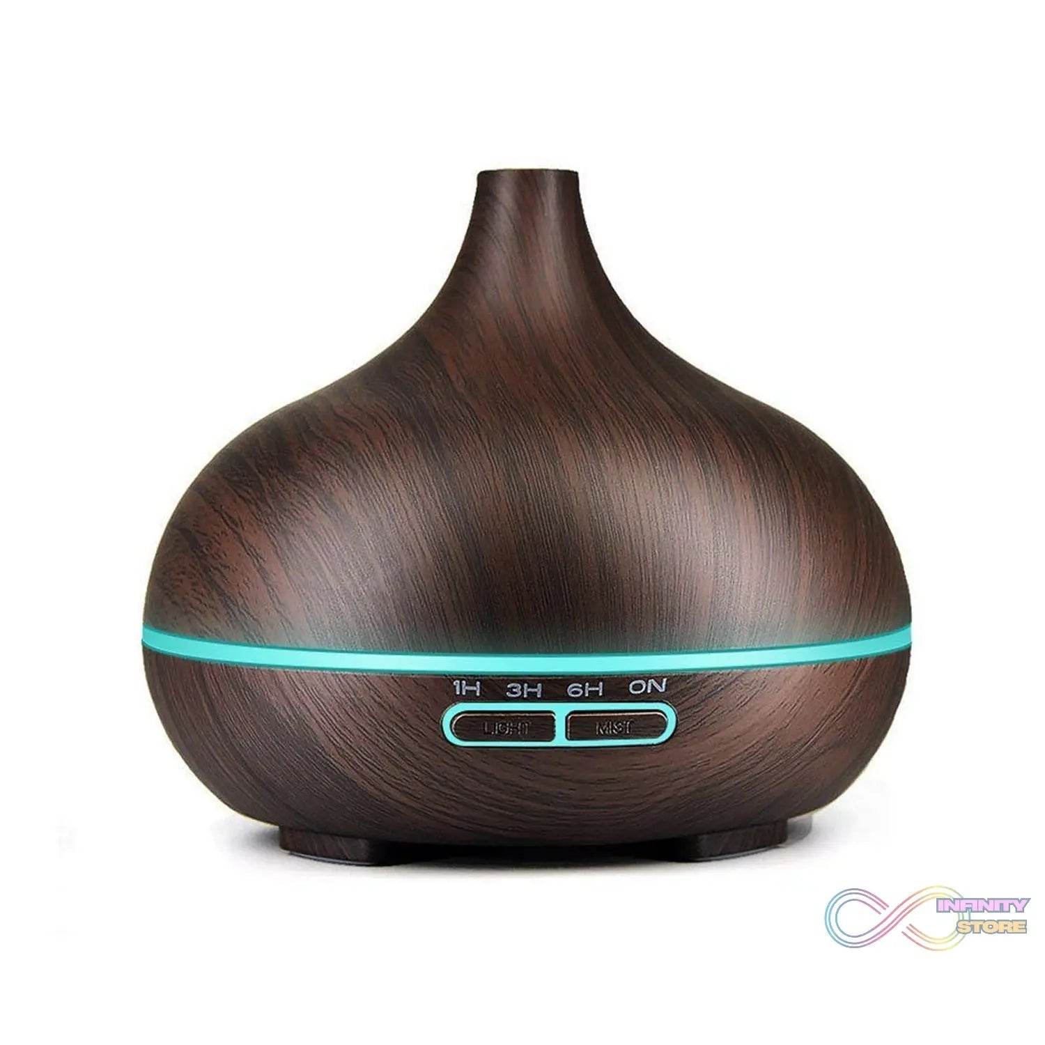 Aromatherapy Humidifier with 7 Colourful LED Light Change (500 ML Capacity / With Remote) - infinityexculsivestore.com