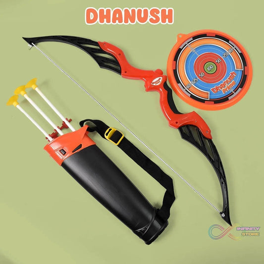 Arrow Big & Archery Toy (1 Dhanush, 3 Arrow, 1 Target, 1 Arrow Holder / 1 Set) - infinityexculsivestore.com