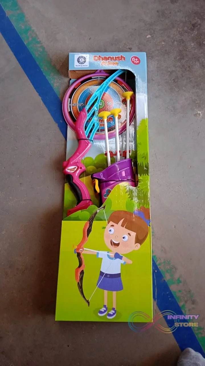 Arrow Big & Archery Toy (1 Dhanush, 3 Arrow, 1 Target, 1 Arrow Holder / 1 Set) - infinityexculsivestore.com