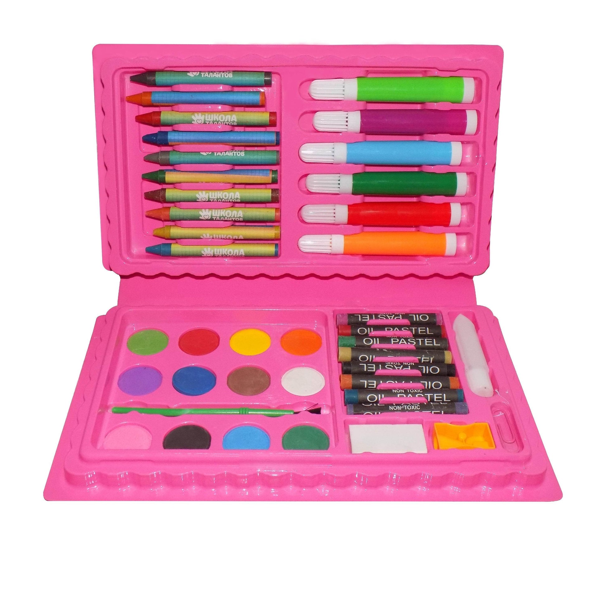 Art and Craft Color Kit (Crayons, Water Color, Sketch Pens) - 42 Pcs - infinityexculsivestore.com