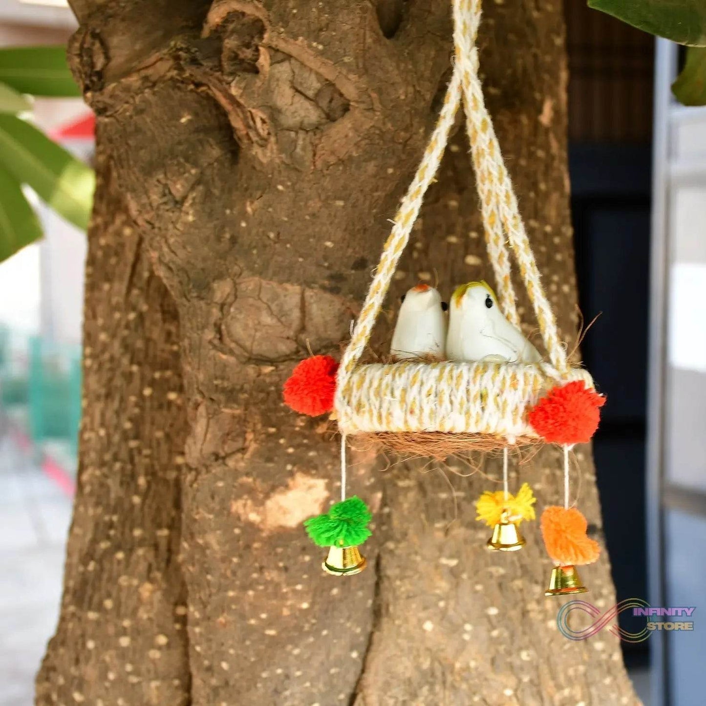 Artificial Jute Hanging Birds Nest Jhumar Chidiyan Ka Ghosla - infinityexculsivestore.com