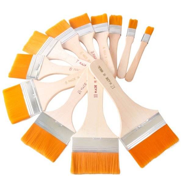 Artistic Flat Painting Brush - Set of 12 - infinityexculsivestore.com
