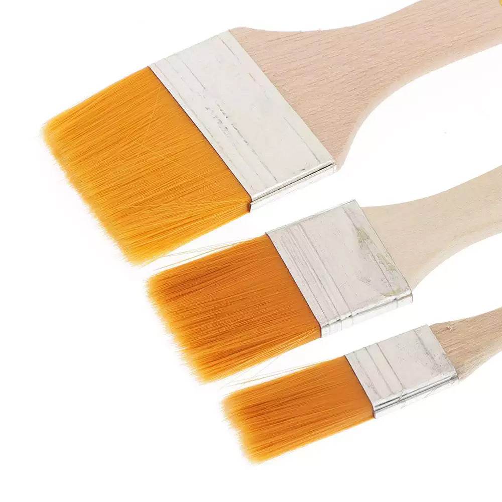 Artistic Flat Painting Brush - Set of 3 - infinityexculsivestore.com