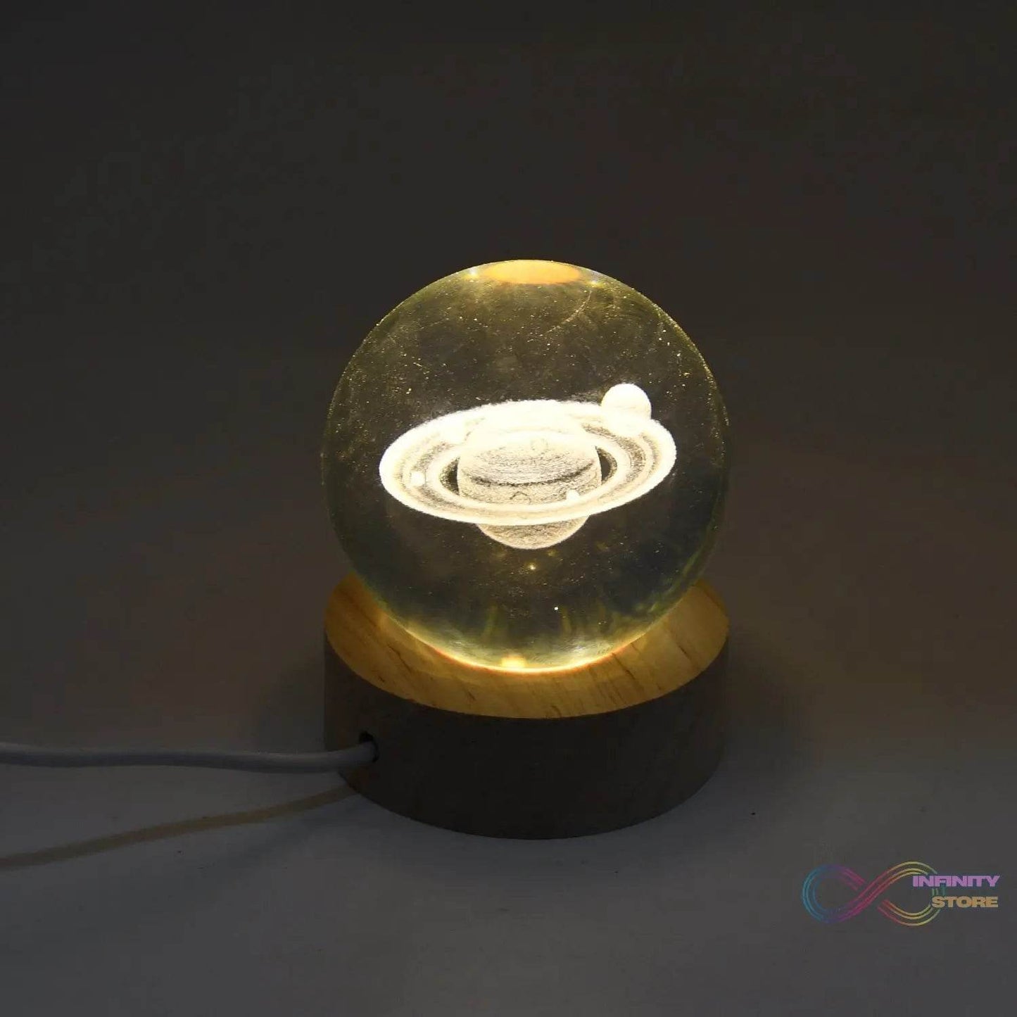 Astronaut 3D Crystal Ball lamps With Wood Base (1 Pc) - infinityexculsivestore.com