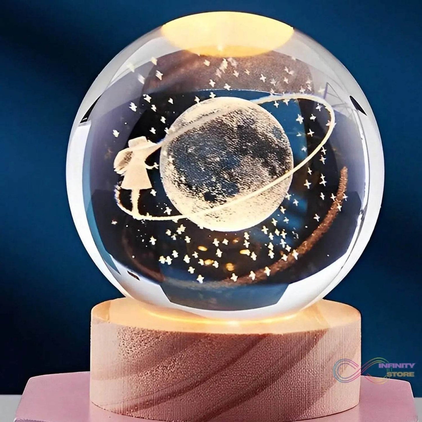 Astronaut Ball Night Light with Resin Base Decorative for Living Room Decor (1 Pc) - infinityexculsivestore.com