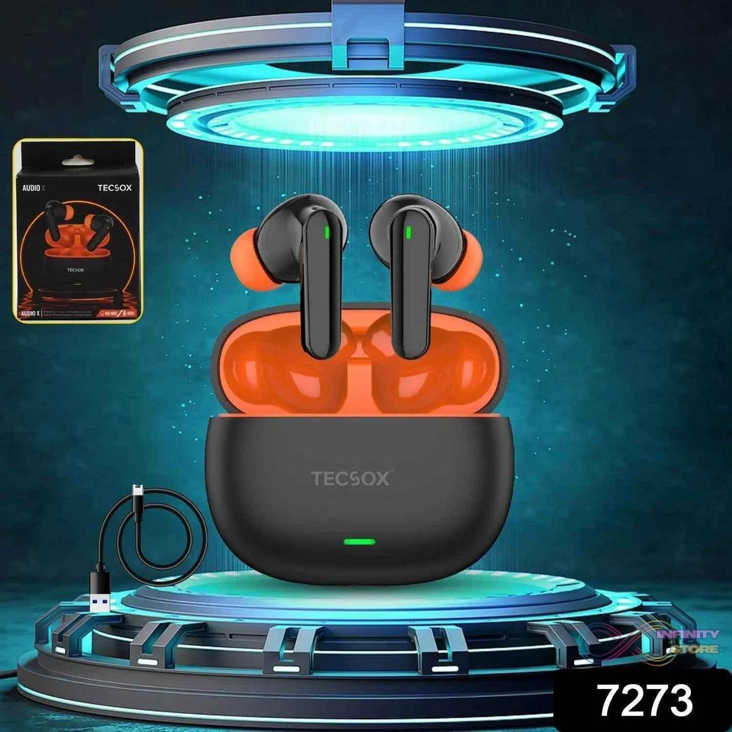 AudioX Bluetooth Earbuds, 40 Hr | Powerful Bass (1 Pc) - infinityexculsivestore.com