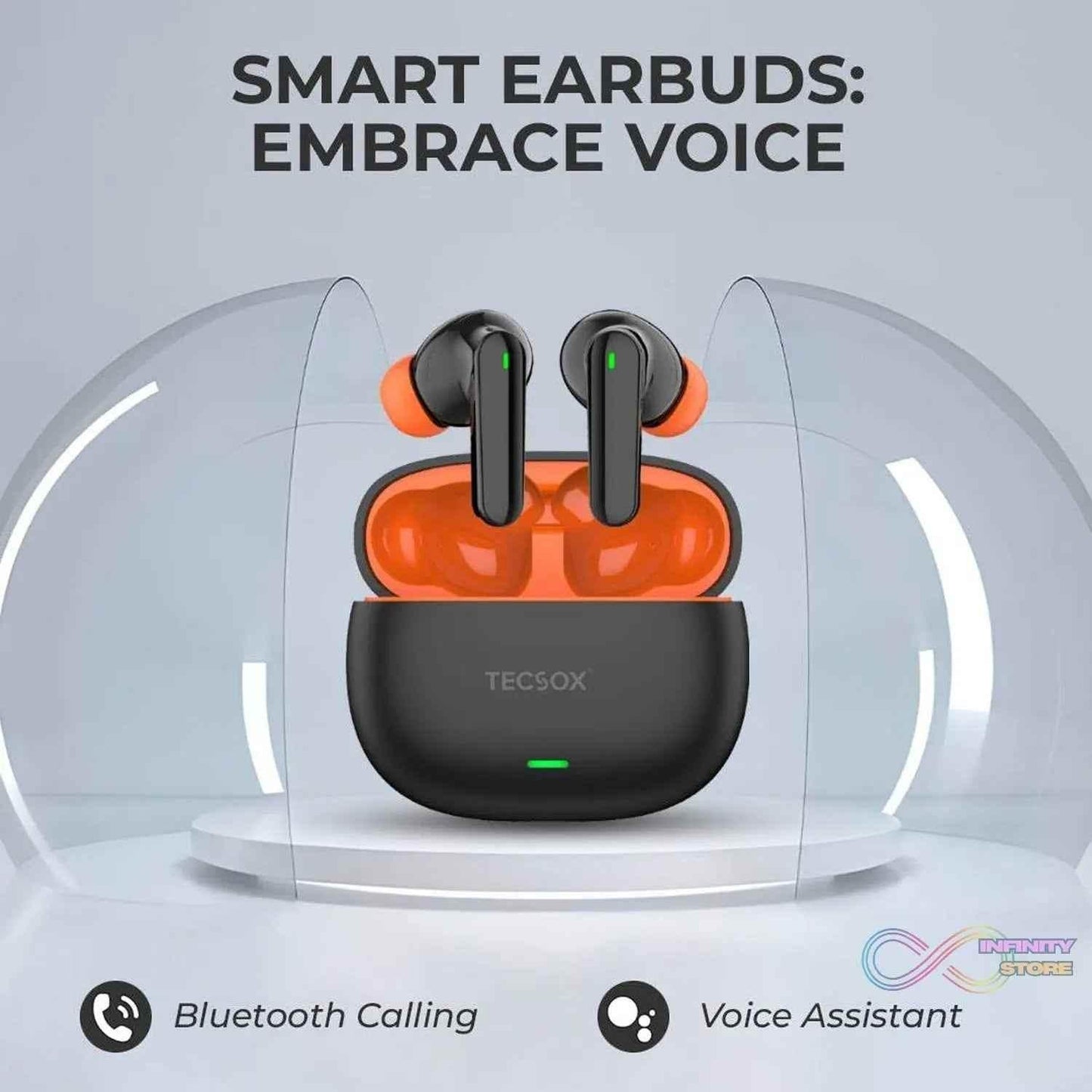 AudioX Bluetooth Earbuds, 40 Hr | Powerful Bass (1 Pc) - infinityexculsivestore.com
