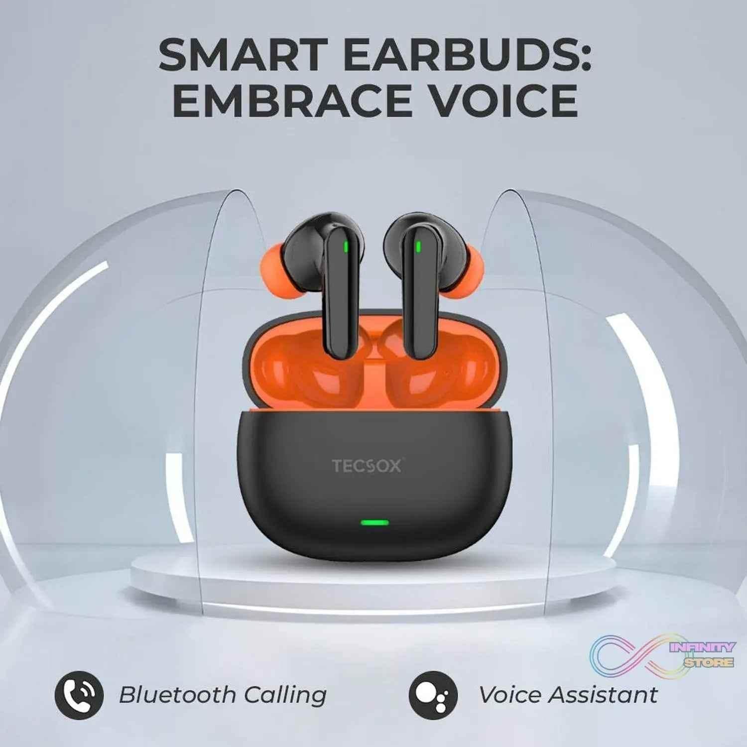AudioX Bluetooth Earbuds, 40 Hr | Powerful Bass (1 Pc) - infinityexculsivestore.com