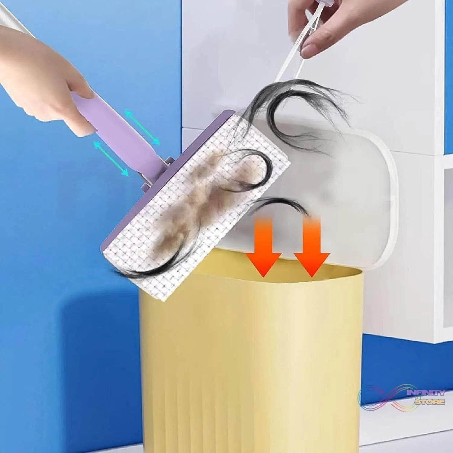 Automatic Cloth Changing Mini Mop with Push Pull Cloth Changing Handle (1 Pc) - infinityexculsivestore.com