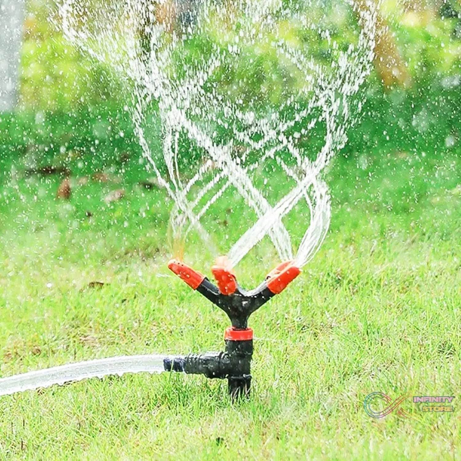 Automatic Garden Sprinkler 360 Degree Rotating Adjustable 5 Arm (1 Pc) - infinityexculsivestore.com