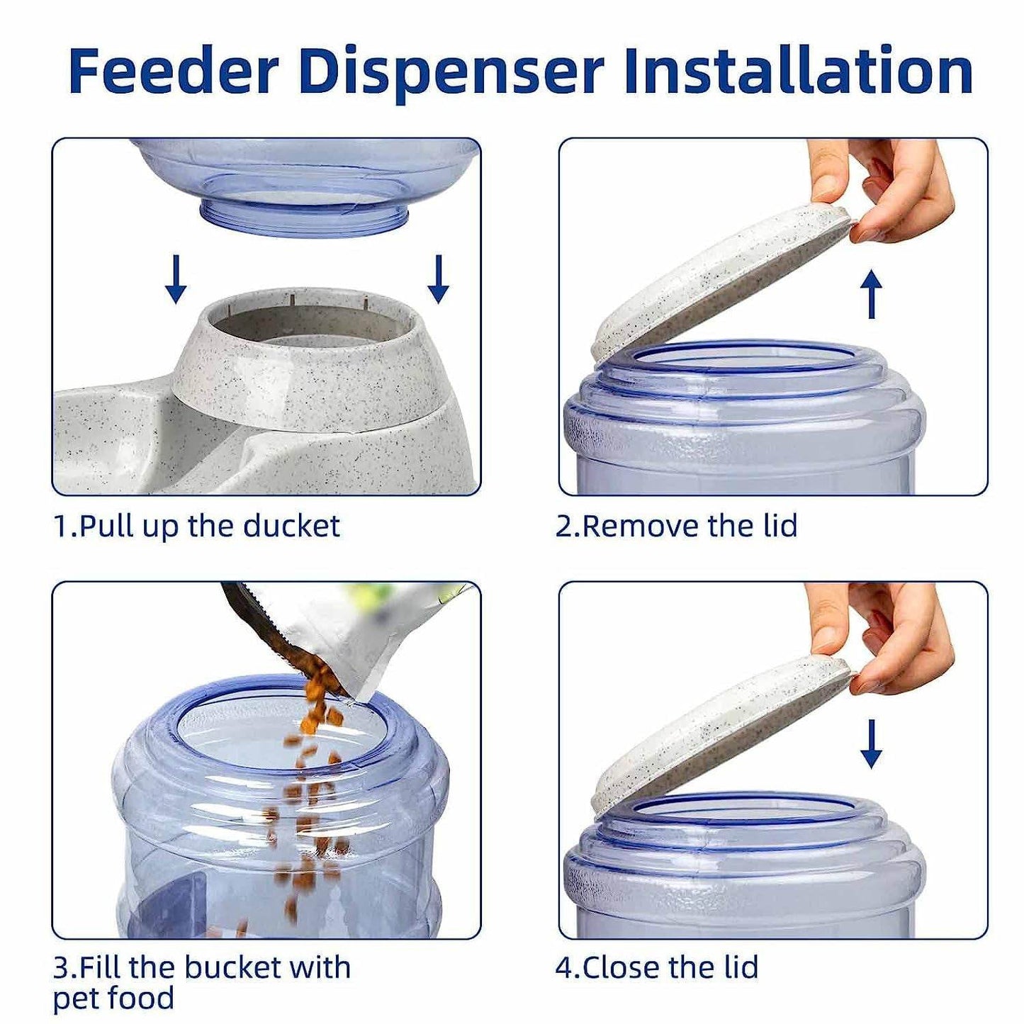 Automatic Pet Food Dispenser Self-Dispensing Pet Feeder Food Dispenser - infinityexculsivestore.com