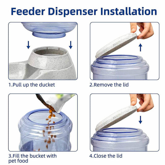 Automatic Pet Food Dispenser Self-Dispensing Pet Feeder Food Dispenser - infinityexculsivestore.com