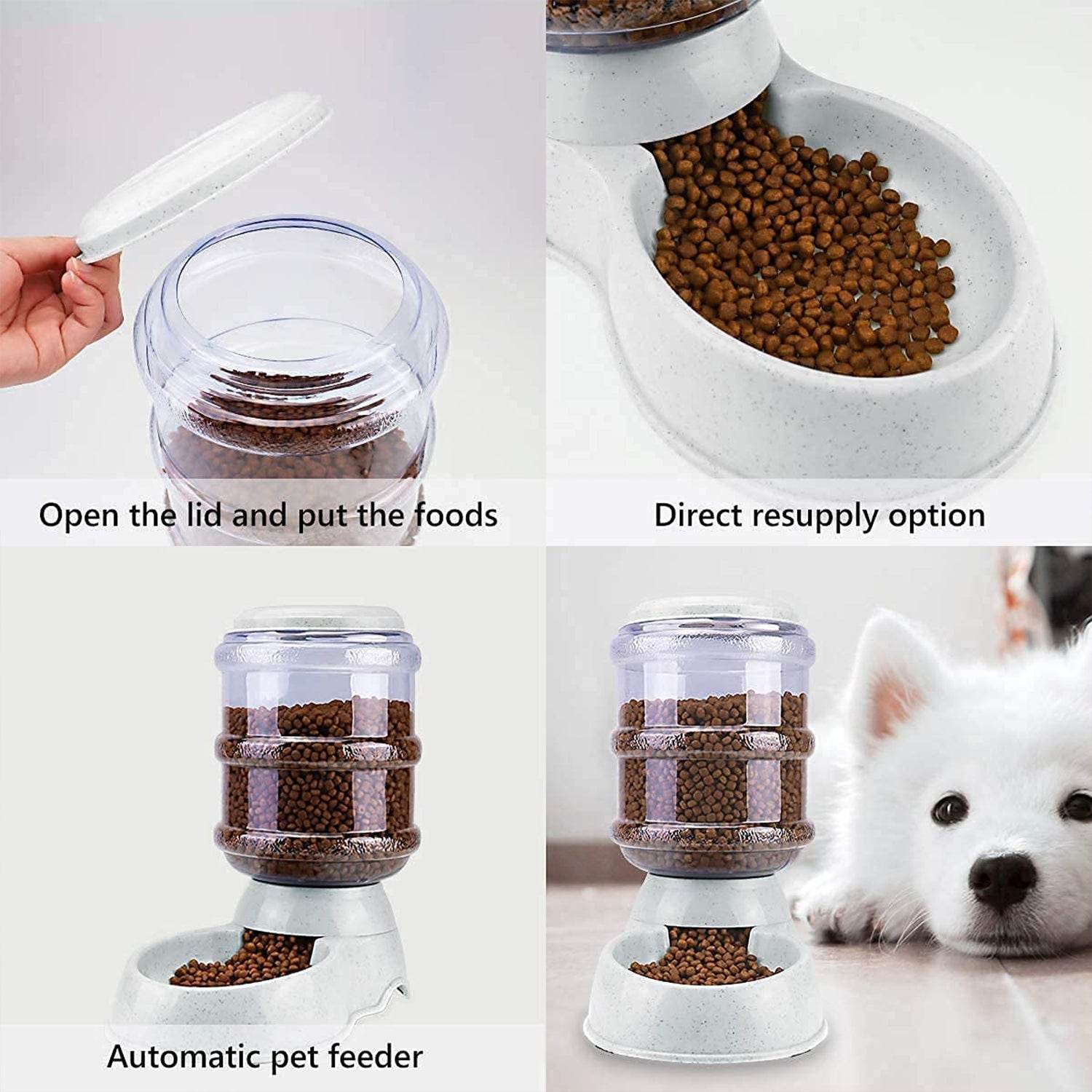 Automatic Pet Food Dispenser Self-Dispensing Pet Feeder Food Dispenser - infinityexculsivestore.com