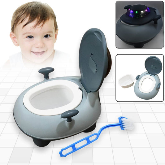 BABY PORTABLE LIGHTING & MUSIC TOILET, BABY POTTY TRAINING SEAT BABY POTTY CHAIR FOR TODDLER BOYS GIRLS POTTY SEAT FOR 1+ YEAR CHILD - infinityexculsivestore.com