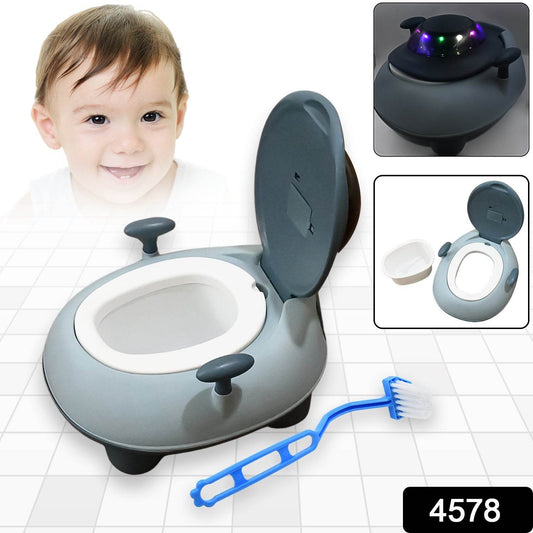 BABY PORTABLE LIGHTING & MUSIC TOILET, BABY POTTY TRAINING SEAT BABY POTTY CHAIR FOR TODDLER BOYS GIRLS POTTY SEAT FOR 1+ YEAR CHILD - infinityexculsivestore.com