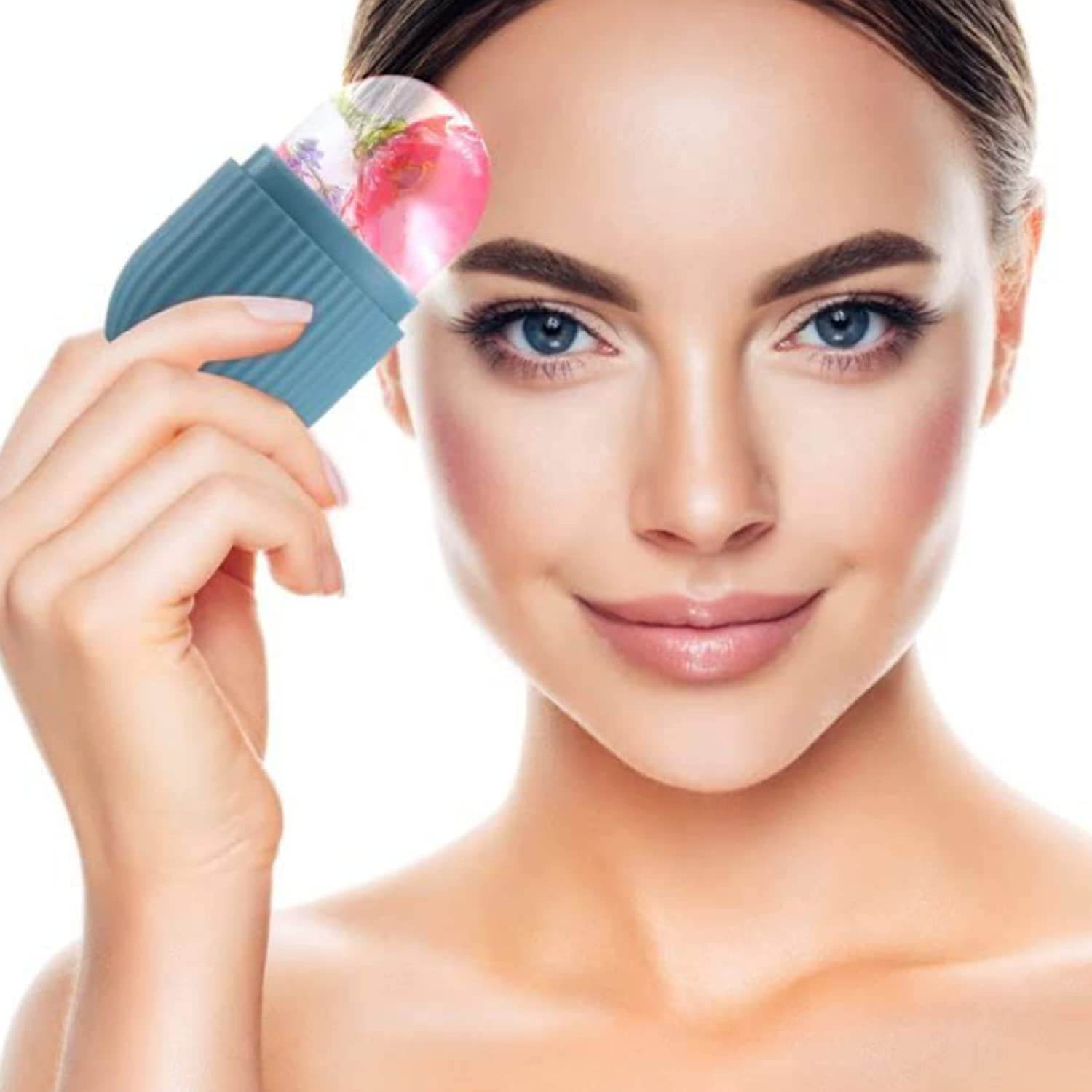 BEAUTY ICE ROLLER FOR FACE MASSAGER & EYE REUSABLE FACE ROLLERS FACIAL ROLLER ( Purple Color) - infinityexculsivestore.com