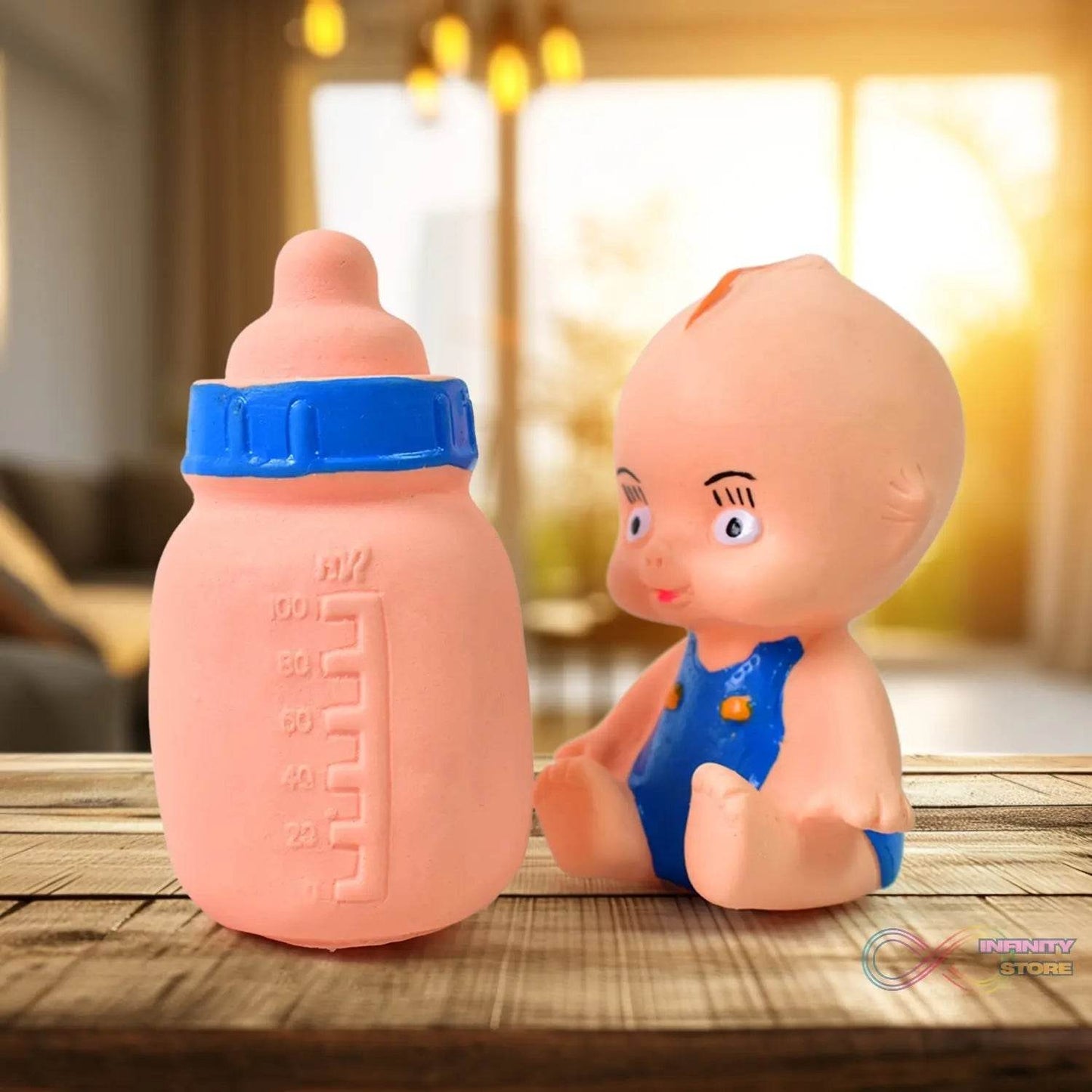 Baby And Bottle Squeeze Chu Chu Fun Toy (2 Pcs) - infinityexculsivestore.com