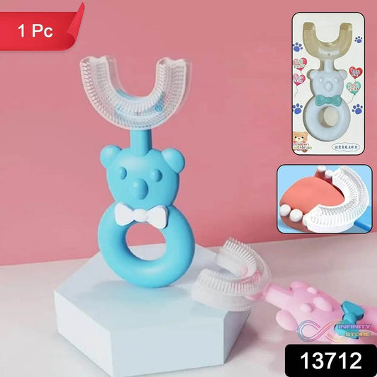Baby Bear U-shaped Toothbrush Silicone Brush Head (1 Pc) - infinityexculsivestore.com