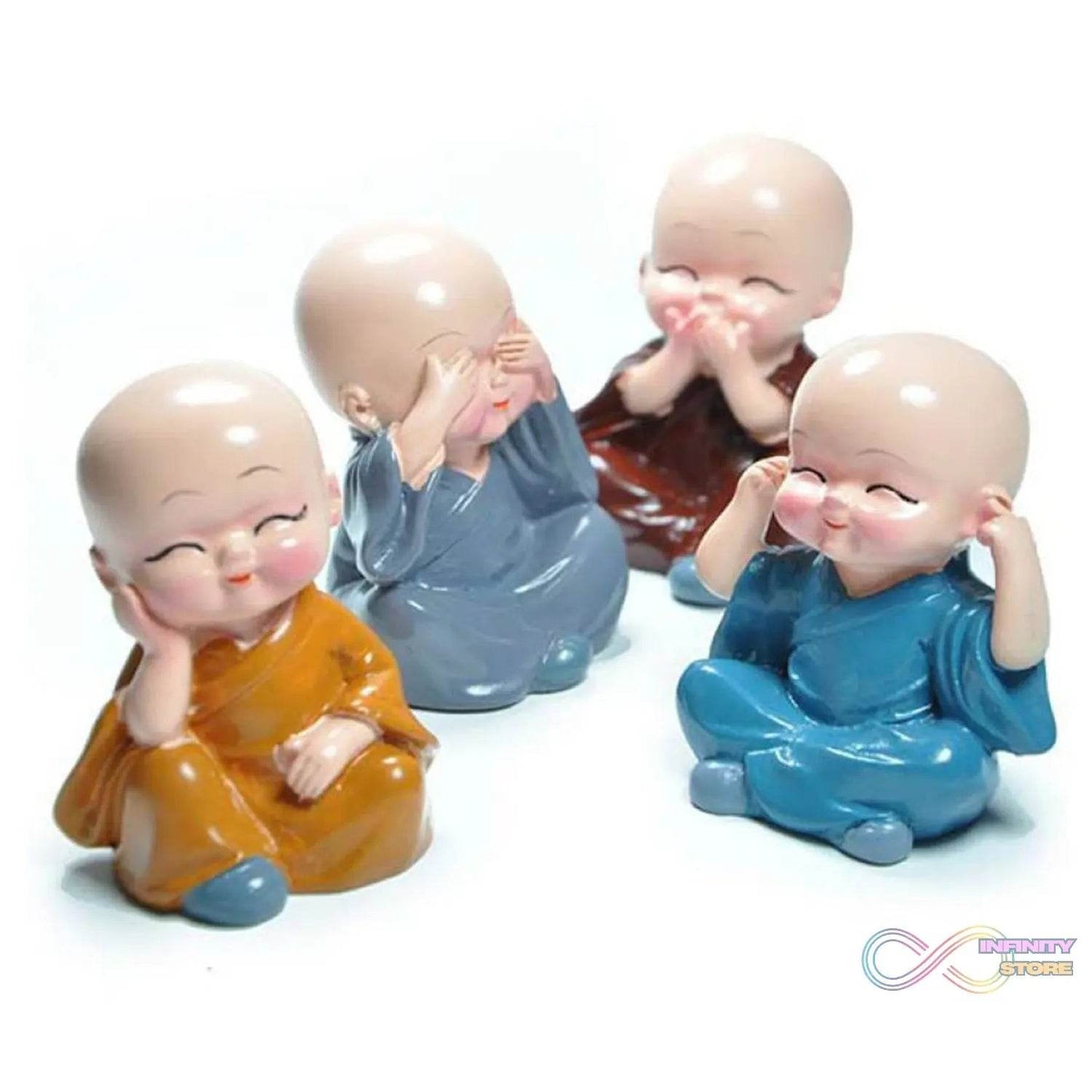 Baby Buddha 4Pc and show piece used for house, office and official decorations etc. - infinityexculsivestore.com