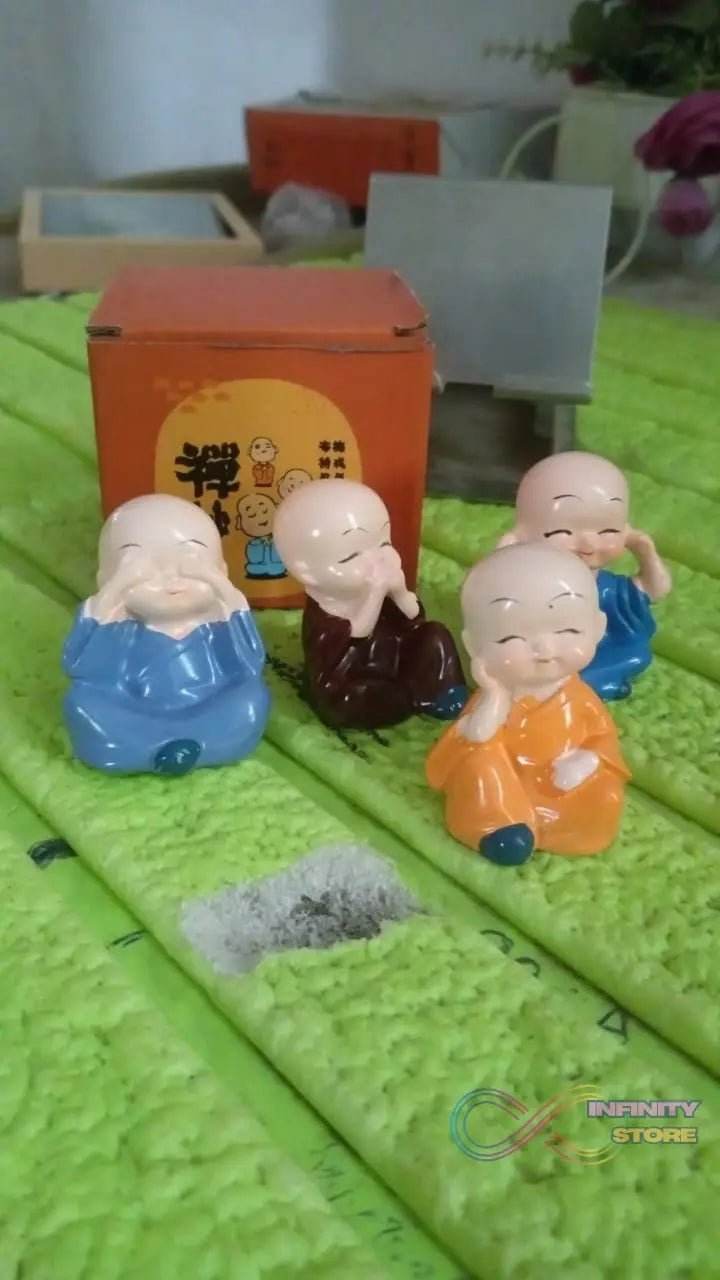 Baby Buddha 4Pc and show piece used for house, office and official decorations etc. - infinityexculsivestore.com