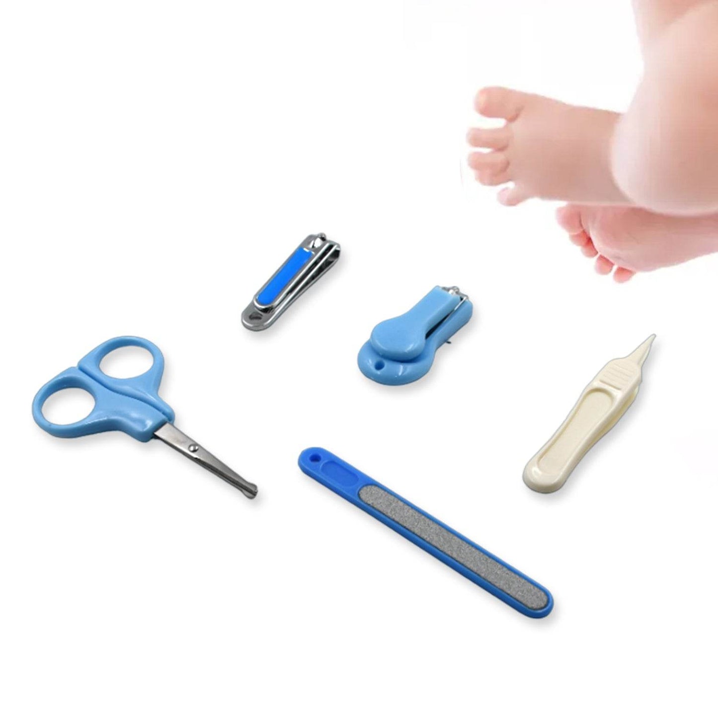Baby Care Baby Nail Clipper, Scissor, Tweezer and Nail Cleaning Sets, The Best Baby Shower Gift for Baby Girl and Baby Boy (5 Pc Set) - infinityexculsivestore.com