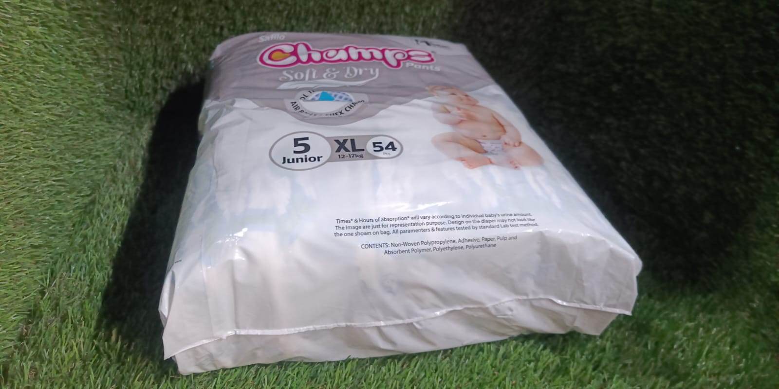 Baby Diaper High Absorbent Pant Diapers, Champs Soft and Dry Baby Diaper Pants Xl 54 Pcs (Extra Large , XL54 Pieces) - infinityexculsivestore.com