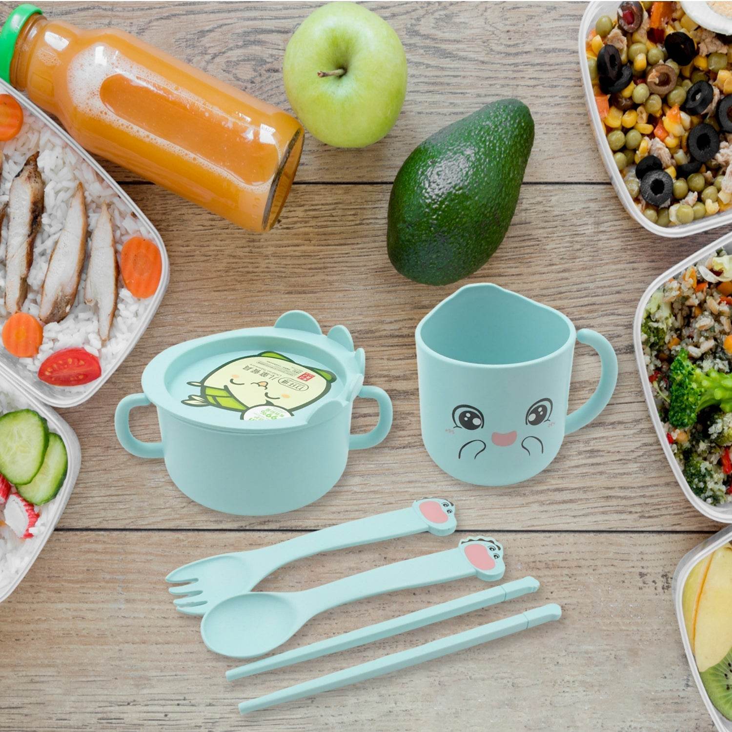 Baby Feeding Set For Kids And Toddlers (7 pcs set) - infinityexculsivestore.com