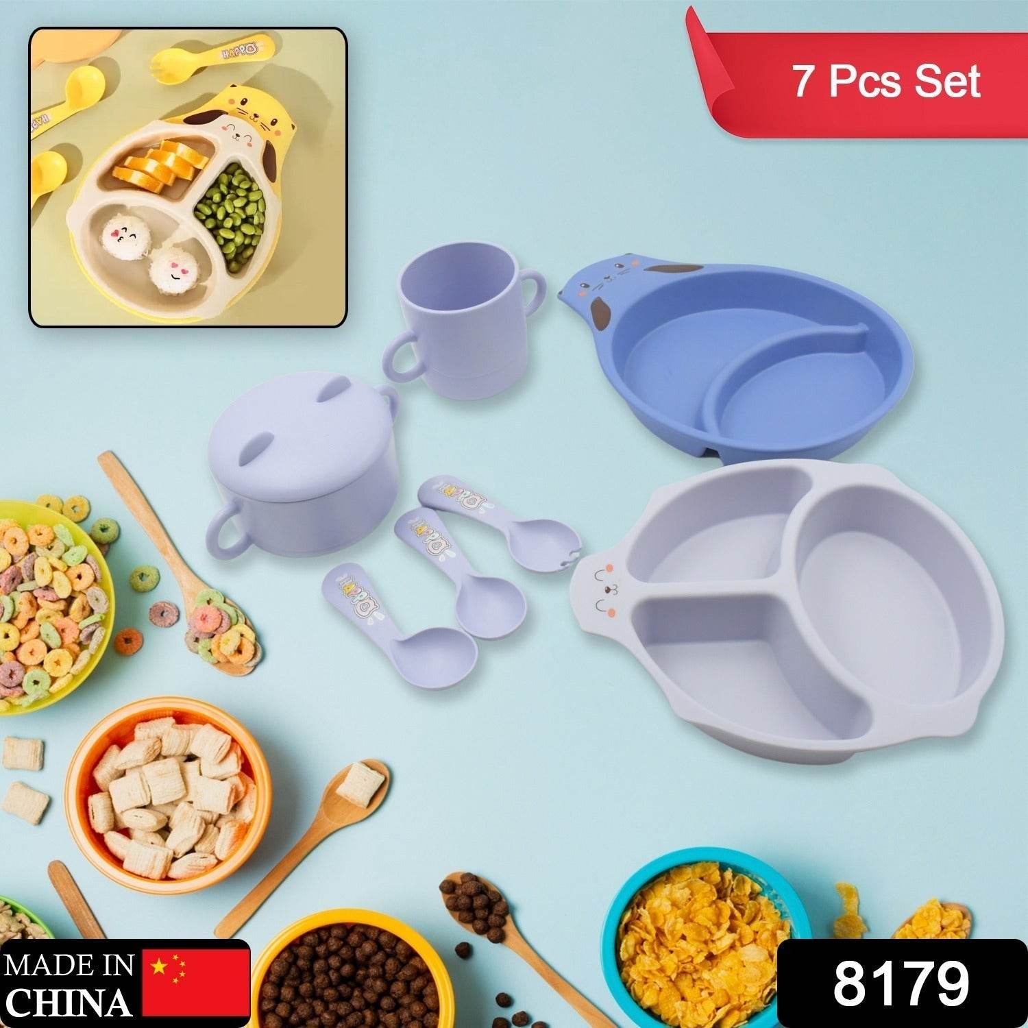 Baby Feeding Set For Kids And Toddlers (7 pcs set) - infinityexculsivestore.com