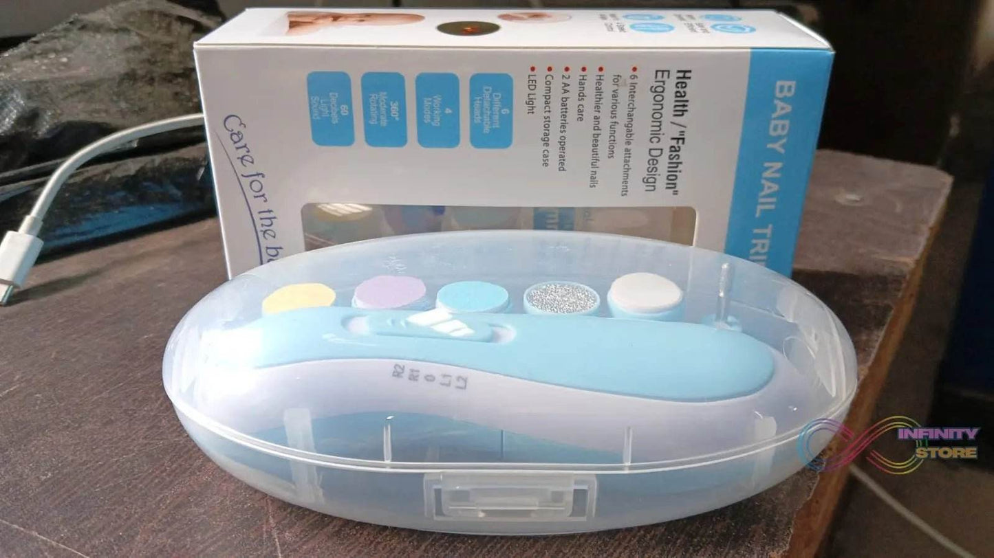 Baby Nail Trimmer / Clippers | 6 Grinding Head (Multi Color / 1 Pc / Battery not included) - infinityexculsivestore.com