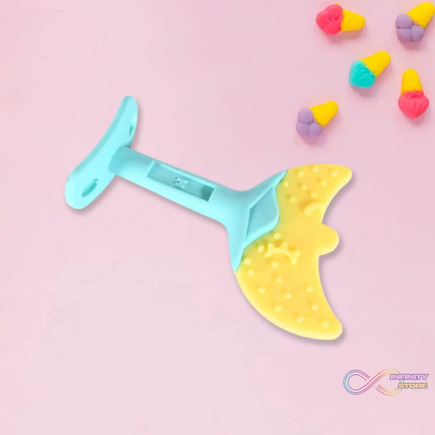 Baby Silicone Teether, Fruit Teether for Toddlers,100% Food Grade Silicone Teether, Non-Toxic & Latex Free Suitable for Kids Above 3 Months Sunflower, Moon Shape(1 Pc) - infinityexculsivestore.com