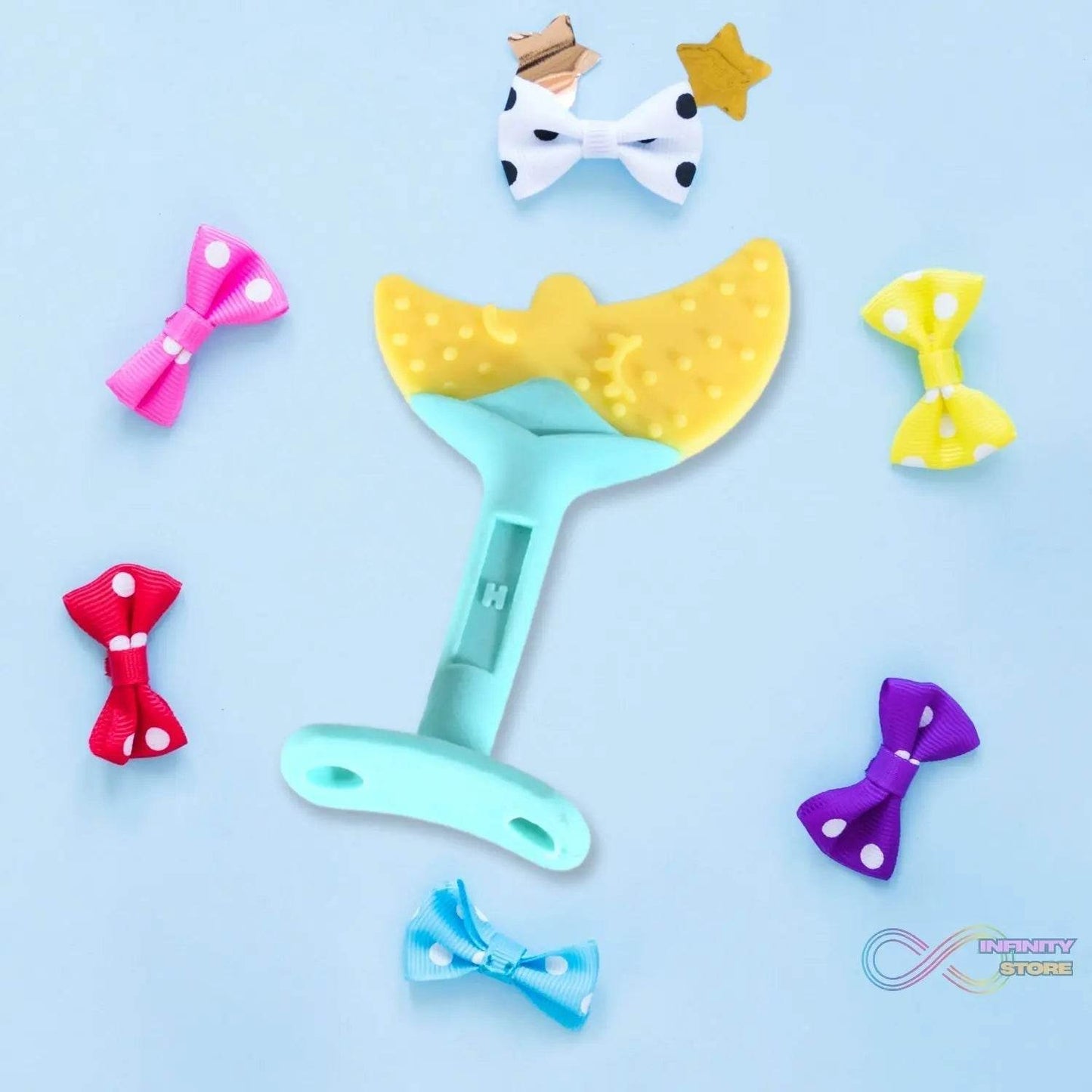 Baby Silicone Teether, Fruit Teether for Toddlers,100% Food Grade Silicone Teether, Non-Toxic & Latex Free Suitable for Kids Above 3 Months Sunflower, Moon Shape(1 Pc) - infinityexculsivestore.com