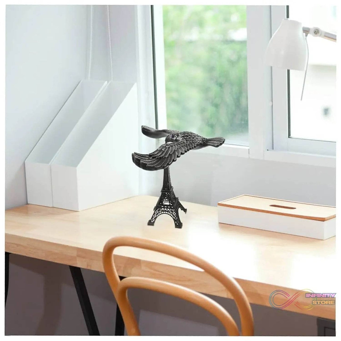 Balancing Bird Metal Eiffel Tower Statue Balance Eagle Toy (1 Set) - infinityexculsivestore.com