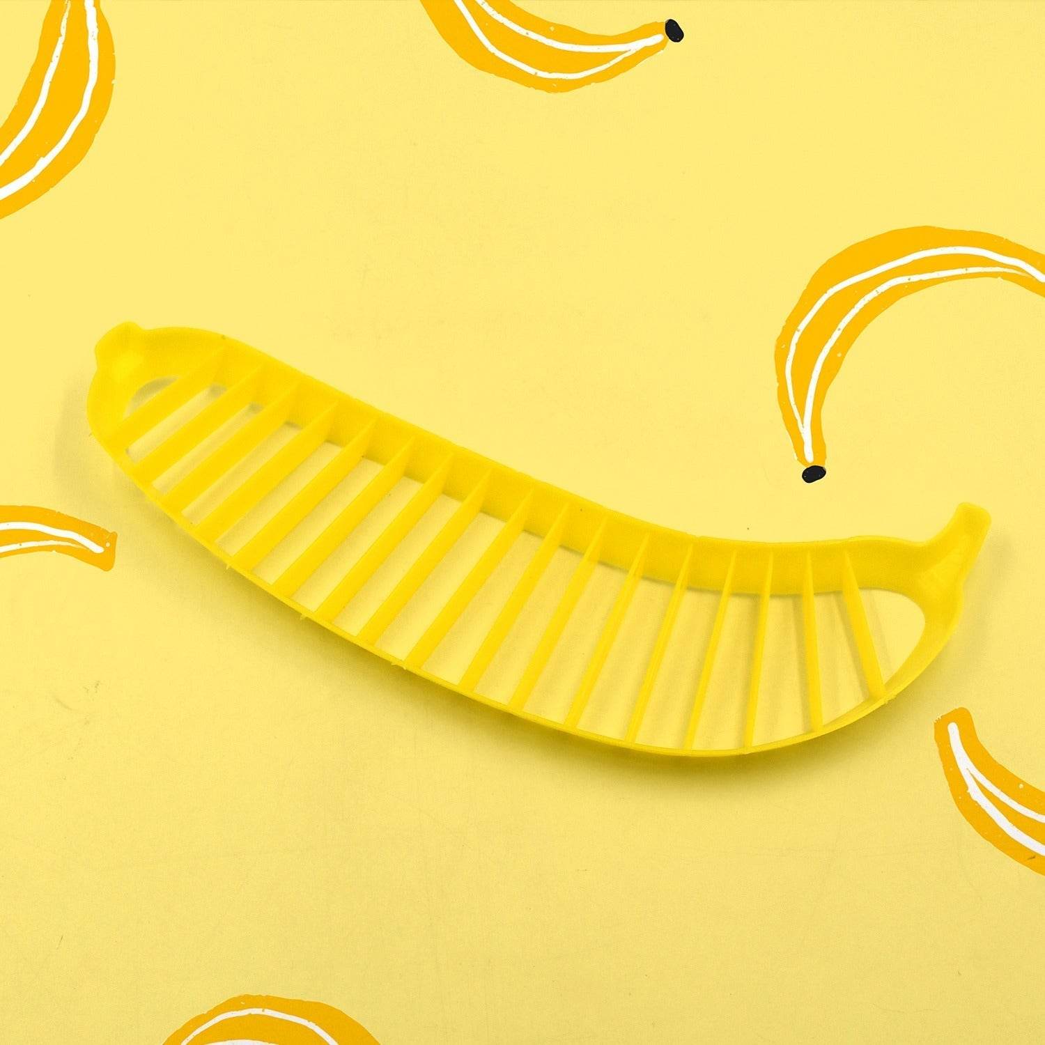 Banana Slicer- Perfect for Fruit Salads Handle Plastic Banana Fruit Slicer Cutter Chopper - infinityexculsivestore.com