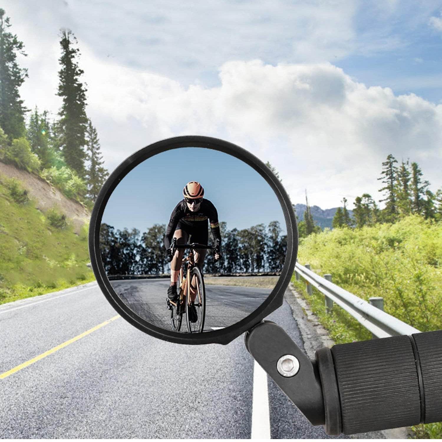 Bar End Bike Mirror, Safe Rearview Mirror 360° Rotatable & Foldable Safety Bicycle Rear View Mirror, Mirror Durable Bike Mirror (1 Pc) - infinityexculsivestore.com