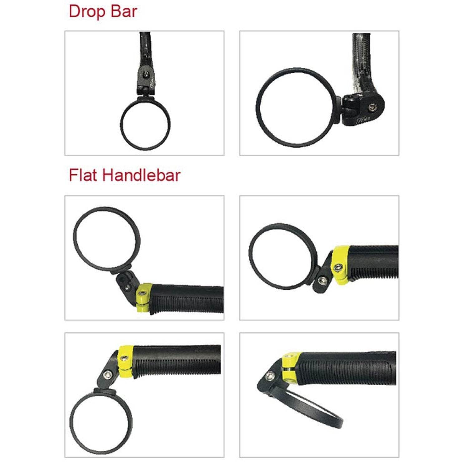 Bar End Bike Mirror, Safe Rearview Mirror 360° Rotatable & Foldable Safety Bicycle Rear View Mirror, Mirror Durable Bike Mirror (1 Pc) - infinityexculsivestore.com