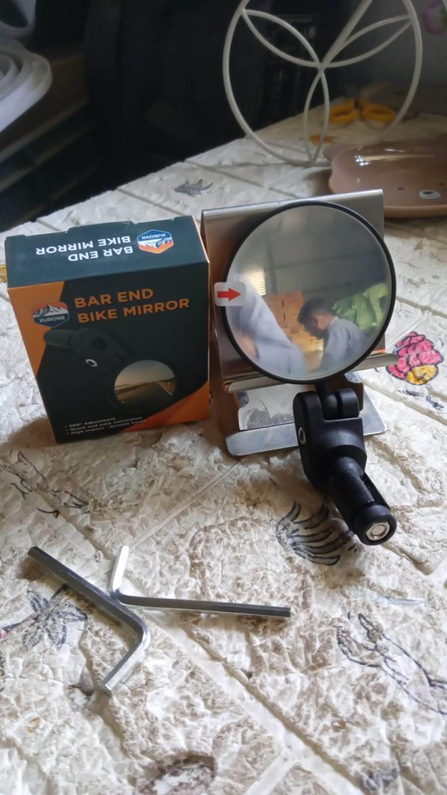 Bar End Bike Mirror, Safe Rearview Mirror 360° Rotatable & Foldable Safety Bicycle Rear View Mirror, Mirror Durable Bike Mirror (1 Pc) - infinityexculsivestore.com