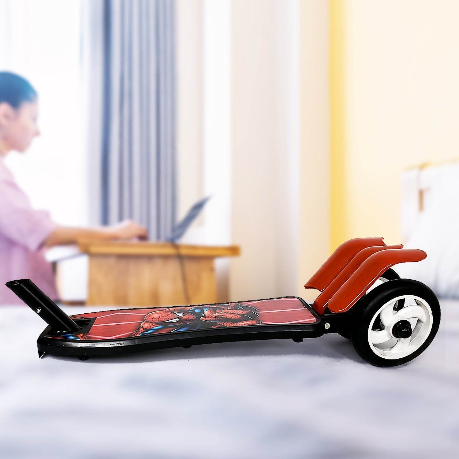 Basic Kids Ride On Leg Push Scooter for Boys and Girls (4 - 8 Years Old Kids) Foldable Scooter Cycle with Height Adjustment for Boys and Girls Multicolor (1 Pc / 3 Wheel)  - infinityexculsivestore.com