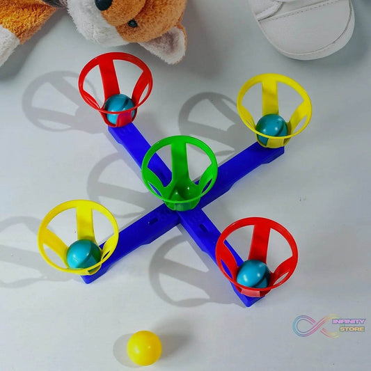 Baskets and balls fun toy for kids with 5 basket and 5 balls. - infinityexculsivestore.com