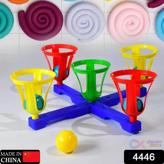 Baskets and balls fun toy for kids with 5 basket and 5 balls. - infinityexculsivestore.com