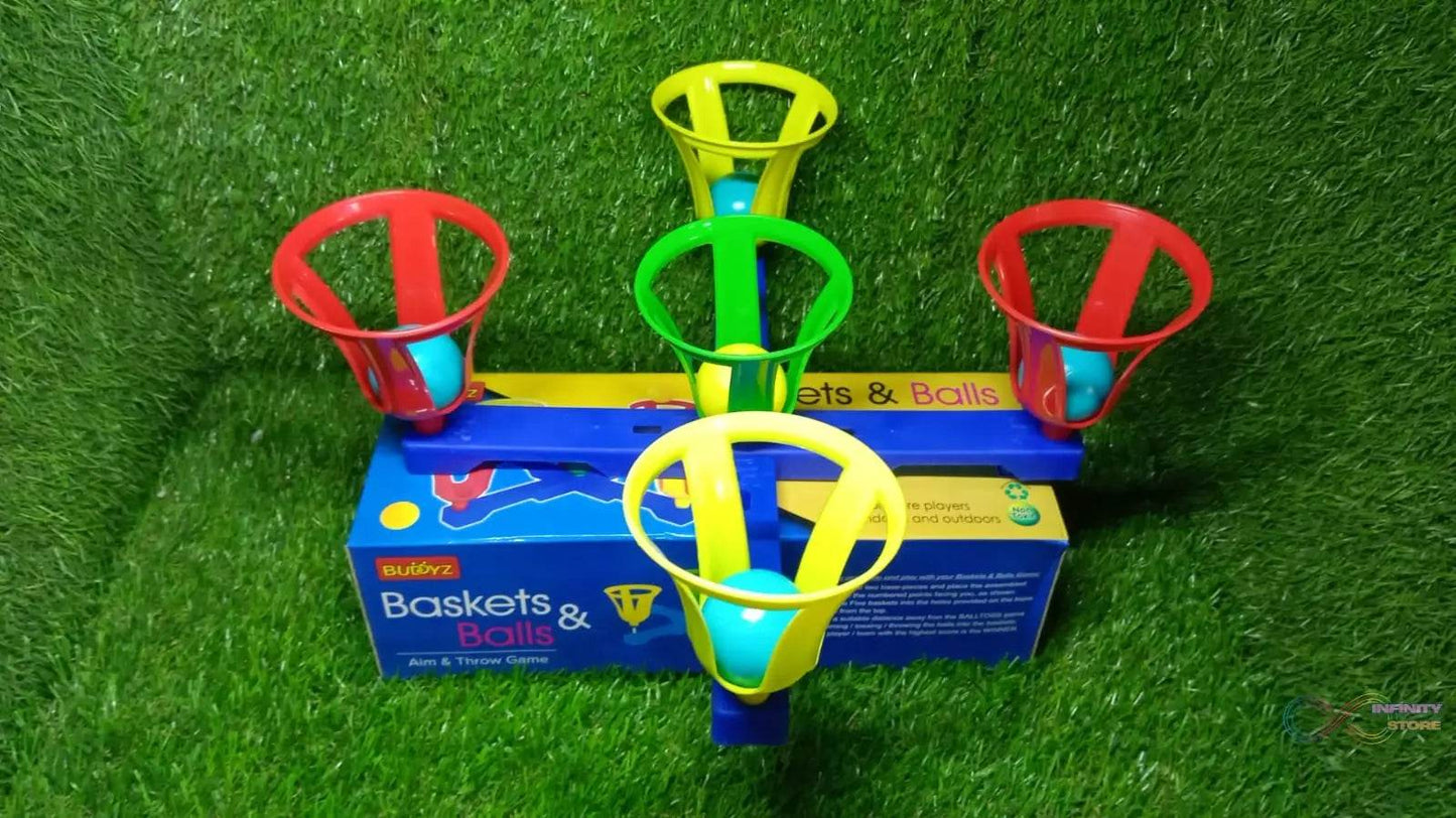 Baskets and balls fun toy for kids with 5 basket and 5 balls. - infinityexculsivestore.com